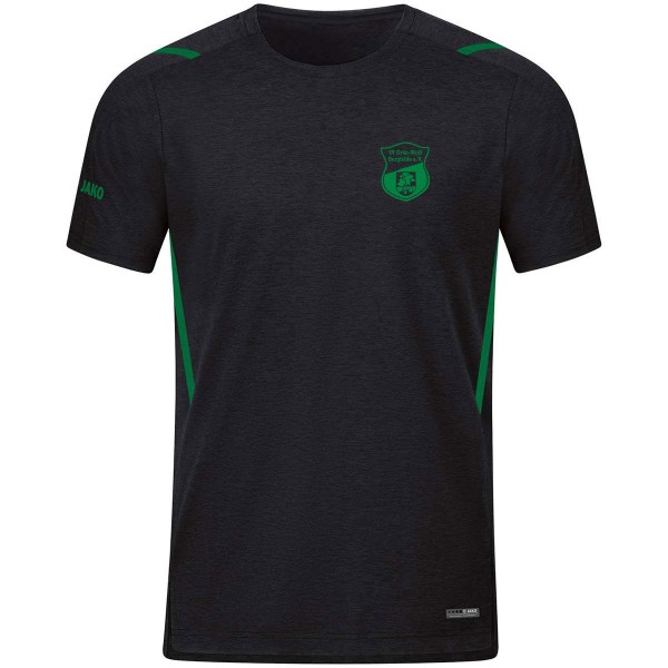 SV Grün-Weiß Bergfelde - Jako T-Shirt Challenge schwarz meliert/sportgrün