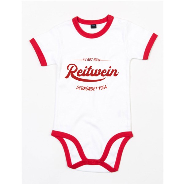 SV Rot-Weiß Reitwein - Baby Ringer Bodysuit - white/red - BZ19