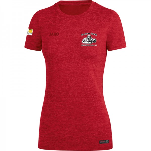 MC Seelow Rote Teufel - Jako T-Shirt Premium Basics Damen rot meliert 6129-01