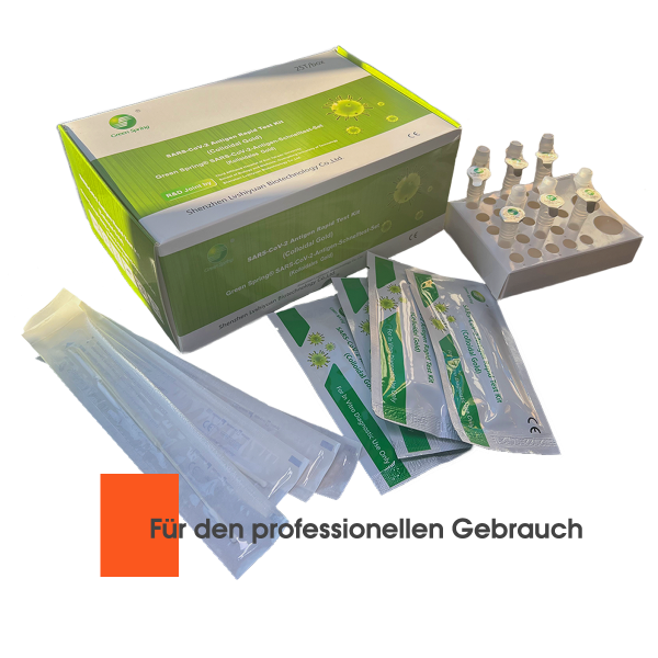 Green Spring 4-in-1 COVID-19 Nasen - Rachen - Speichel Antigen-Schnelltest 25er Pack