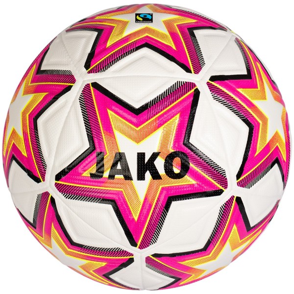 JAKO Trainingsball World weiß/pink/schwarz