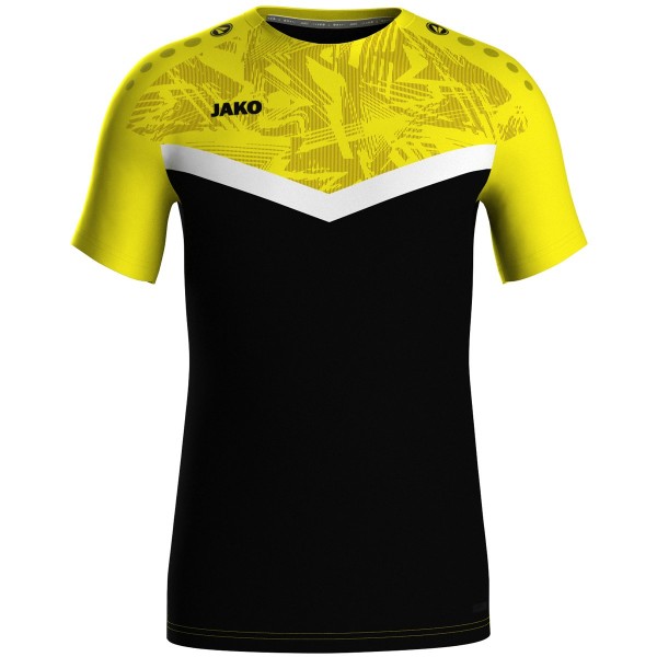 JAKO T-Shirt Iconic schwarz/soft yellow