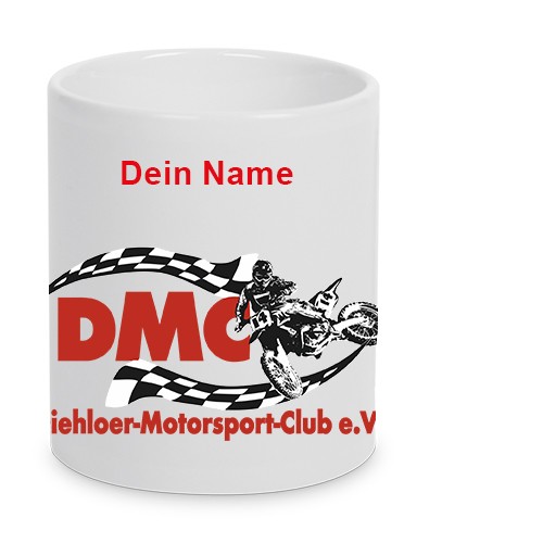 Motorsportclub Diehlo - Keramiktasse LENA mit Name weiß