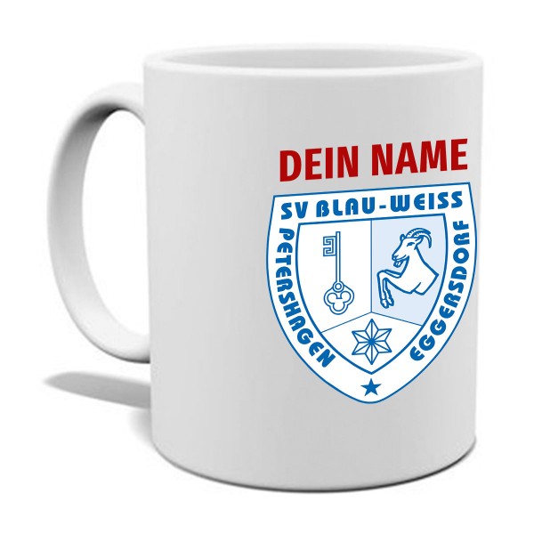 SV Blau-Weiß Petershagen Eggersdorf - Keramiktasse LENA weiß
