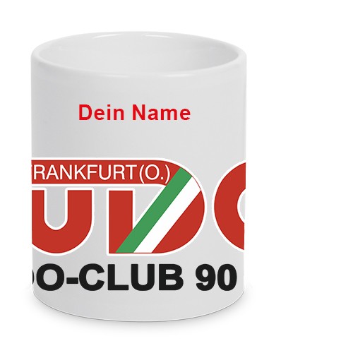 Judo-Club 90 Frankfurt (Oder) - Keramiktasse LENA mit Name weiß