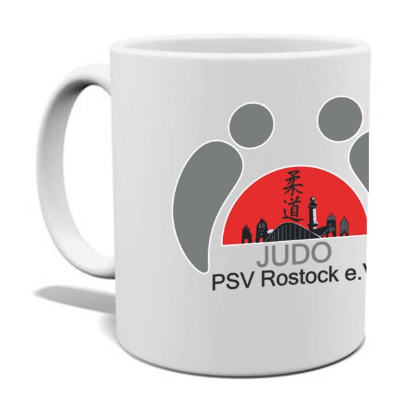 PSV Rostock - Judo - Keramiktasse LENA mit Name weiß