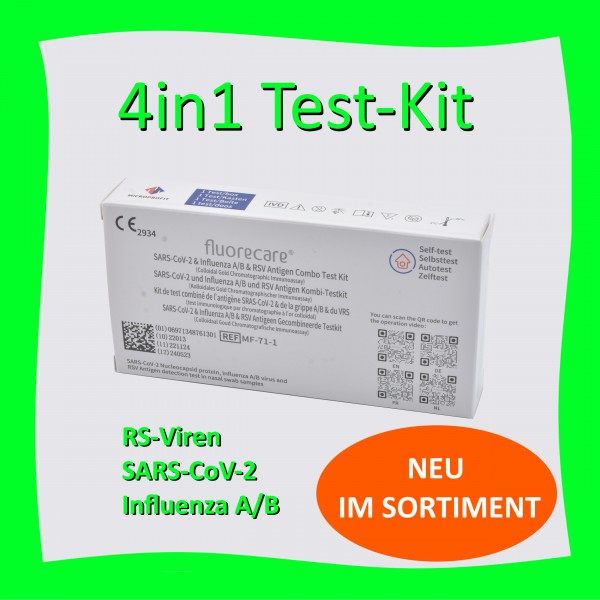 5x FLUORECARE - SARS-CoV-2 &amp; Influenza A+B &amp; RSV Antigen Combo Rapid Test