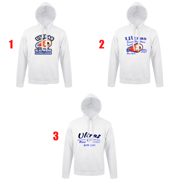 Blau Weiß Altes Lager - SOL´s Unisex Hooded Sweat-Shirt Snake white L330