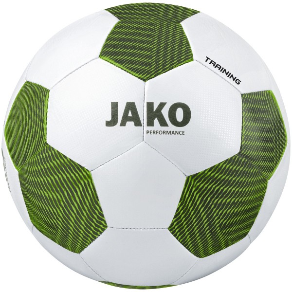 Jako Trainingsball Striker 2.0 weiß/khaki/neongrün Gr. 3
