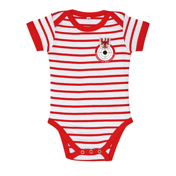 Brandenburgischer Schützenbund e.V. - Baby Striped Bodysuit Miles red white L01401