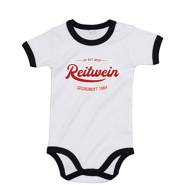 SV Rot-Weiß Reitwein - Baby Ringer Bodysuit - white/black - BZ19