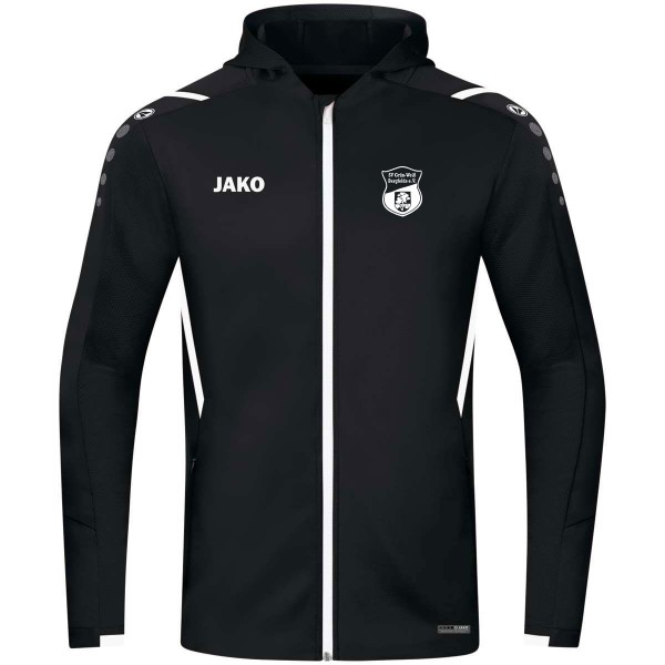 SV Grün-Weiß Bergfelde - Jako Trainingsjacke Challenge mit Kapuze schwarz/weiß