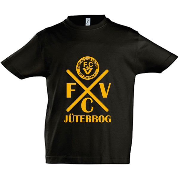FC Viktoria Jüterbog - &quot;GOLD-DESIGN&quot; T-Shirt Imperial Kinder black L190K