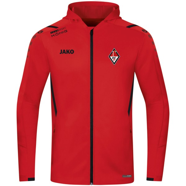 1. FC Frankfurt (Oder) - Jako Trainingsjacke Challenge mit Kapuze rot/schwarz