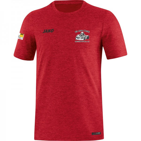 MC Seelow Rote Teufel - Jako T-Shirt Premium Basics Herren rot meliert 6129-01