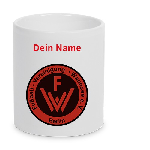 FV Wannsee - Keramiktasse LENA mit Name weiß
