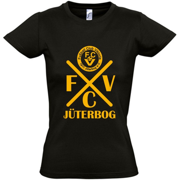 FC Viktoria Jüterbog - &quot;GOLD-DESIGN&quot; T-Shirt Imperial Damen schwarz L191