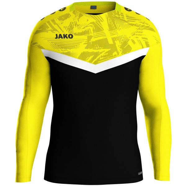 JAKO Sweat Iconic schwarz/soft yellow